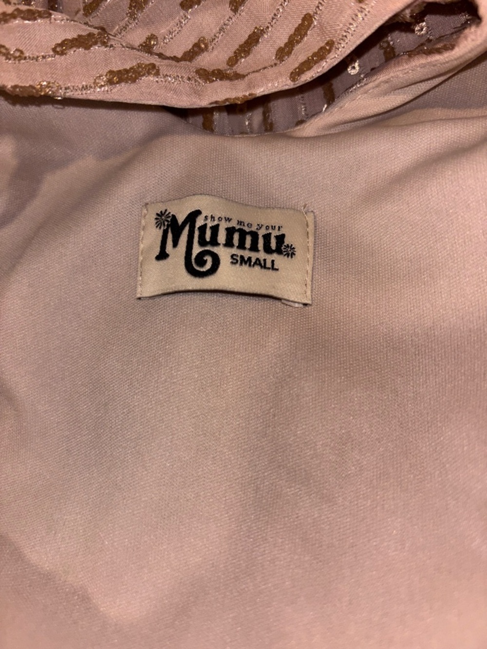 Show Me Your Mumu Sequin Halter Mini Dress Blush Gold Small Party Night Out - Picture 3 of 7